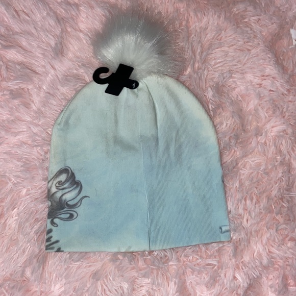 Disney Ariel Sketchy Art White Pom Beanie - Picture 2 of 5
